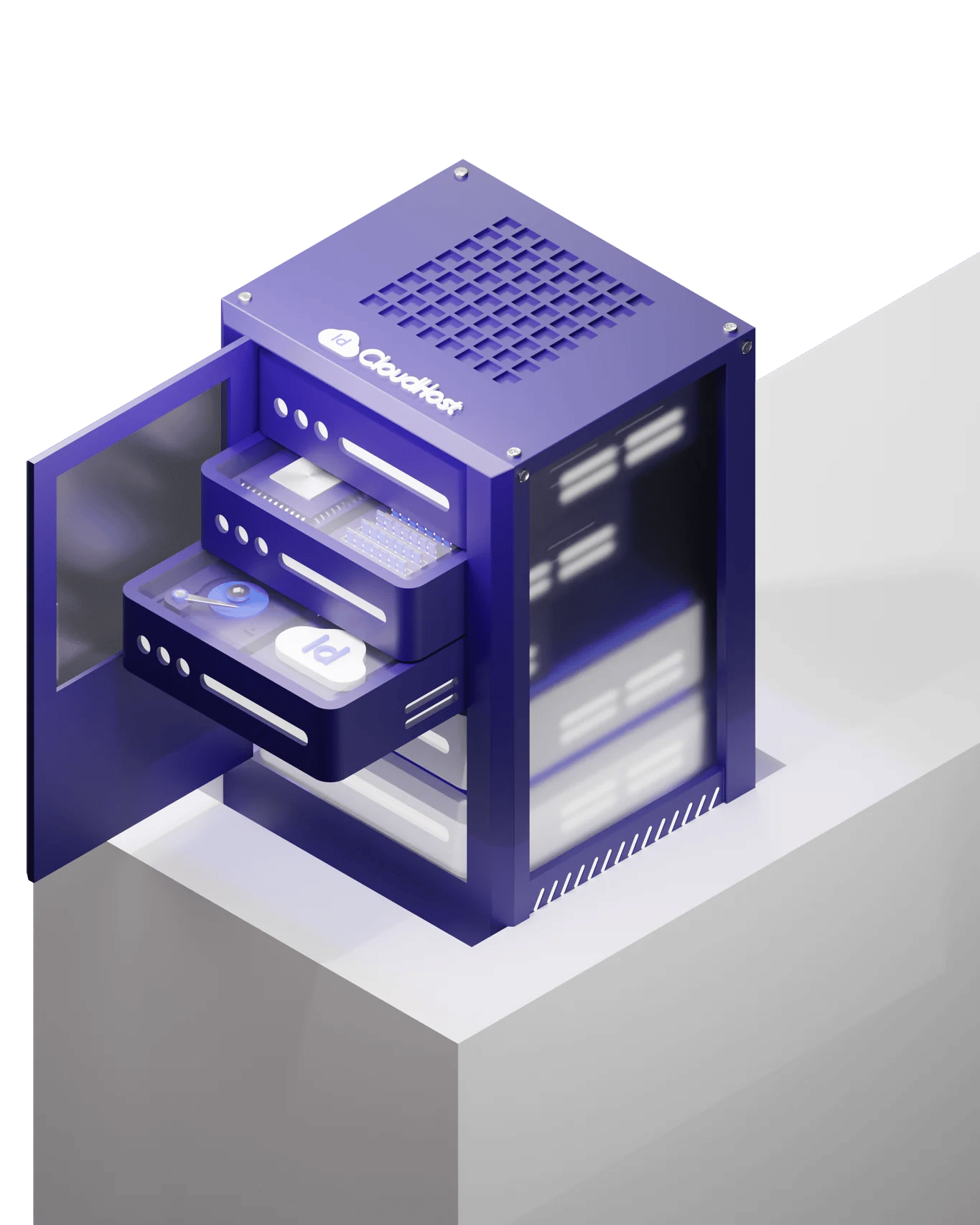Ilustrasi rak Colocation Server IDCloudHost