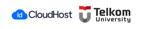 Logo Beasiswa Telkom University x IDCloudHost