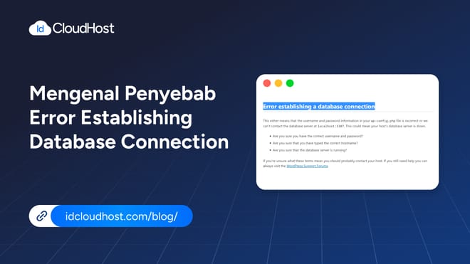 Cara Mengatasi Error Estabilishing A Database Connection