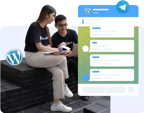Telegram Wordpress Indonesia IDCloudHost