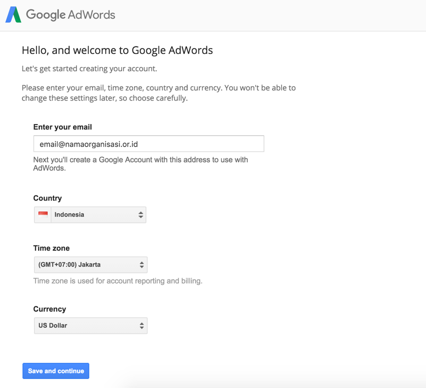 Cara Setup Google Google Ad Grants - Google for NonProfit 3