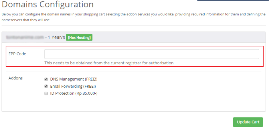 Tutorial Cara Pemindahan atau Transfer Domain di IDCloudHost