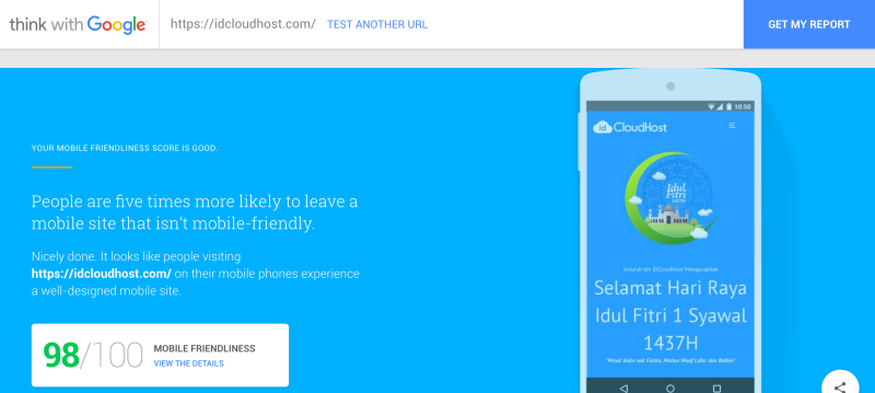 Mobile Website Speed Testing by Google
