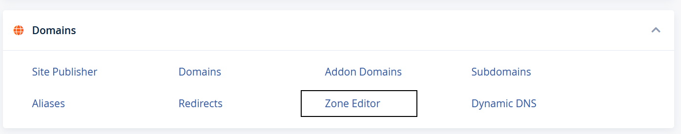 Zone Editor Cpanel