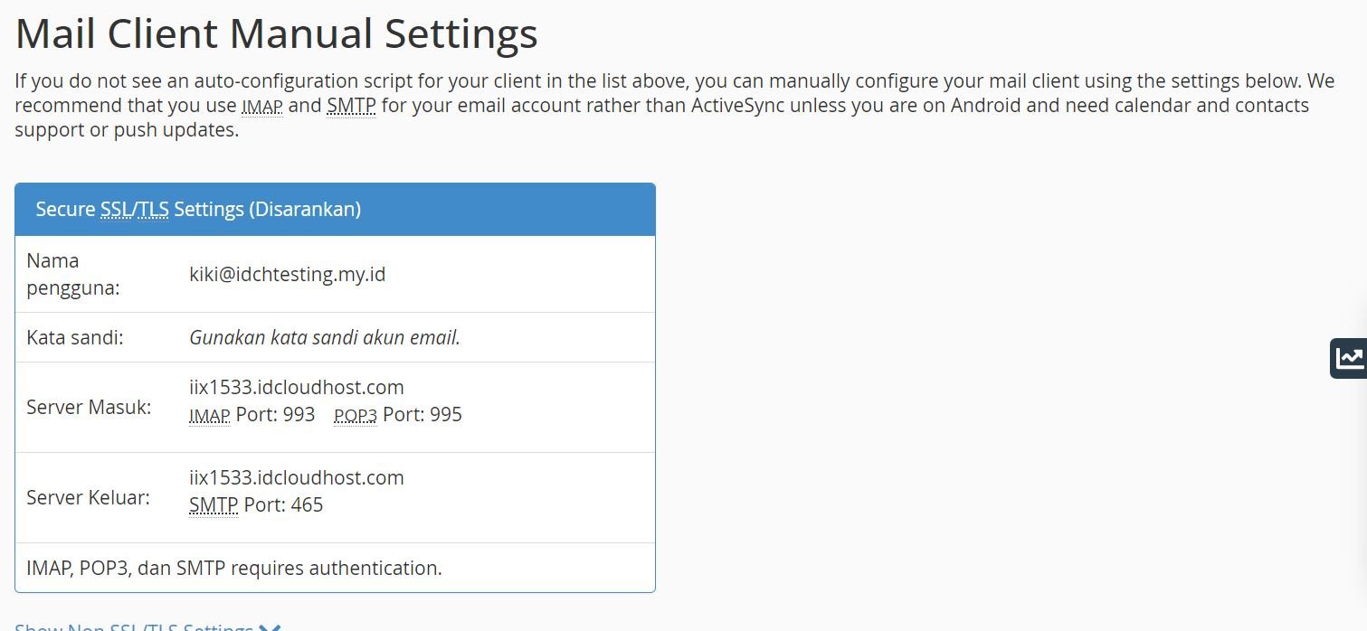 Konfigurasi Email Hosting di Outlook