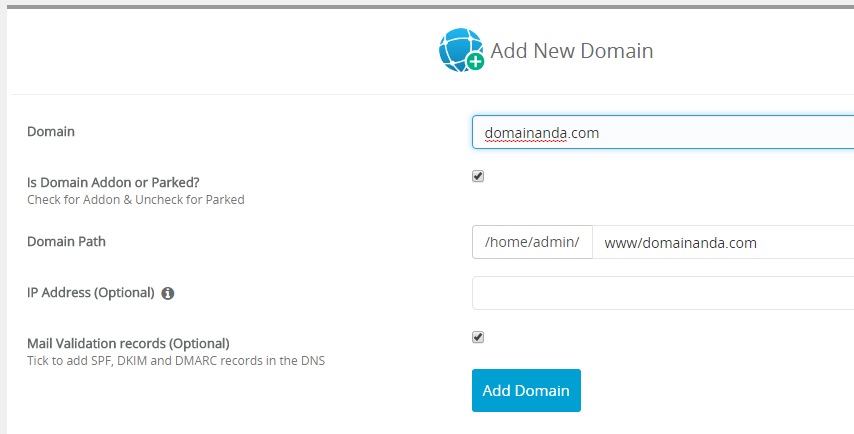 Cara Menambah / Addon Domain di Panel Webuzo pada VPS