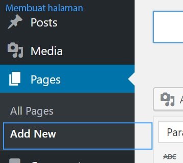 membuat halaman pada wordpress