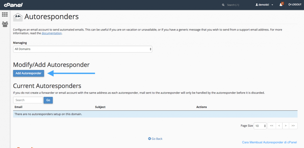 Cara Membuat Autoresponder pada cPanel - IDCloudHost