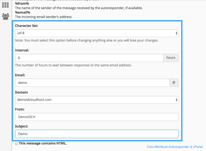Cara Membuat Autoresponder pada cPanel - IDCloudHost