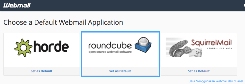 Cara Menggunakan Webmail dari cPanel
