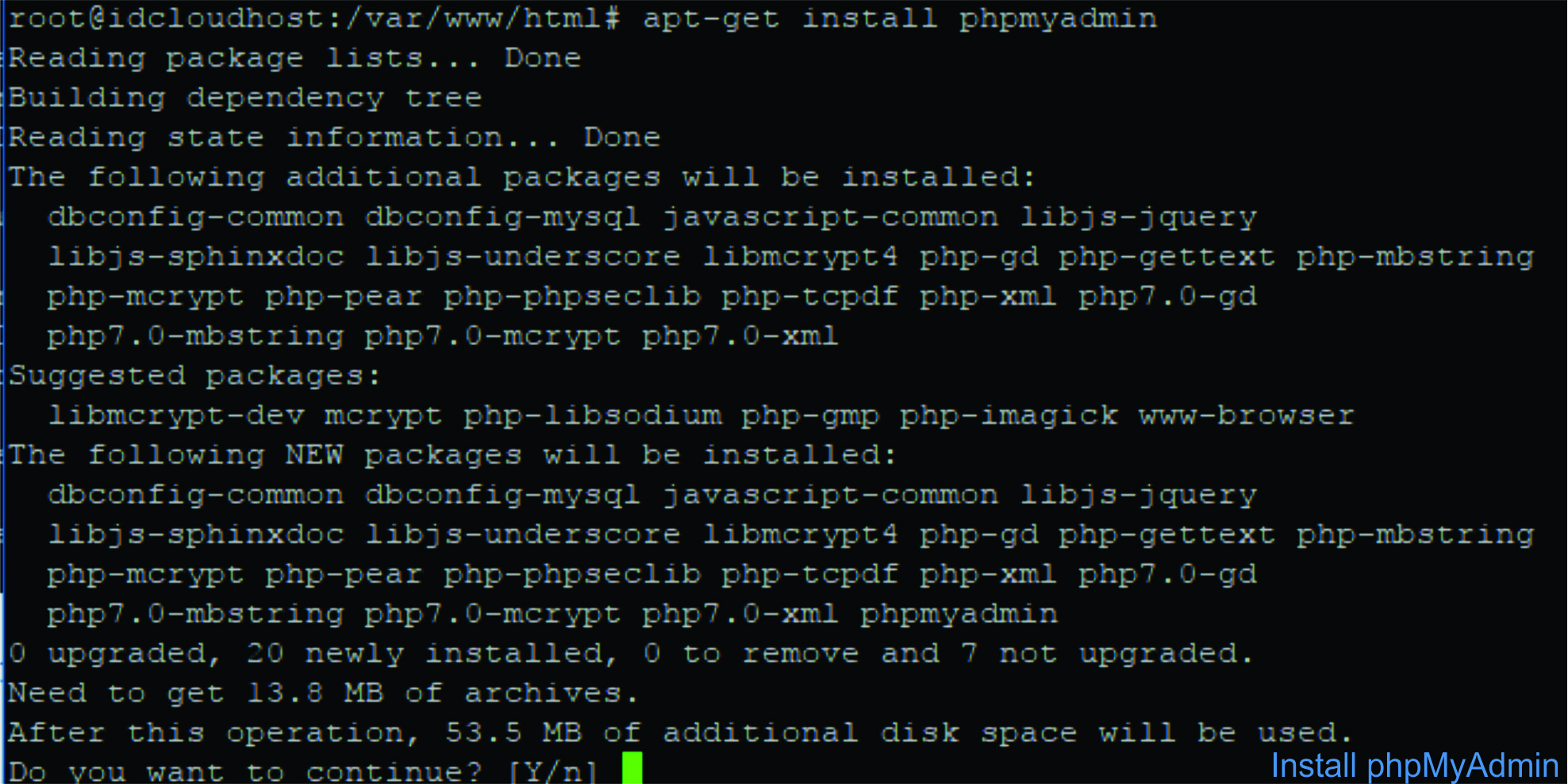 ubuntu 20.04 phpmyadmin not found