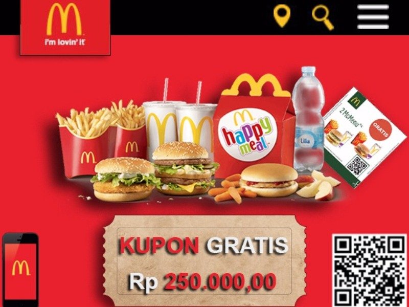 Hoax! McDonald’s Berikan Kupon Gratis Rp250.000