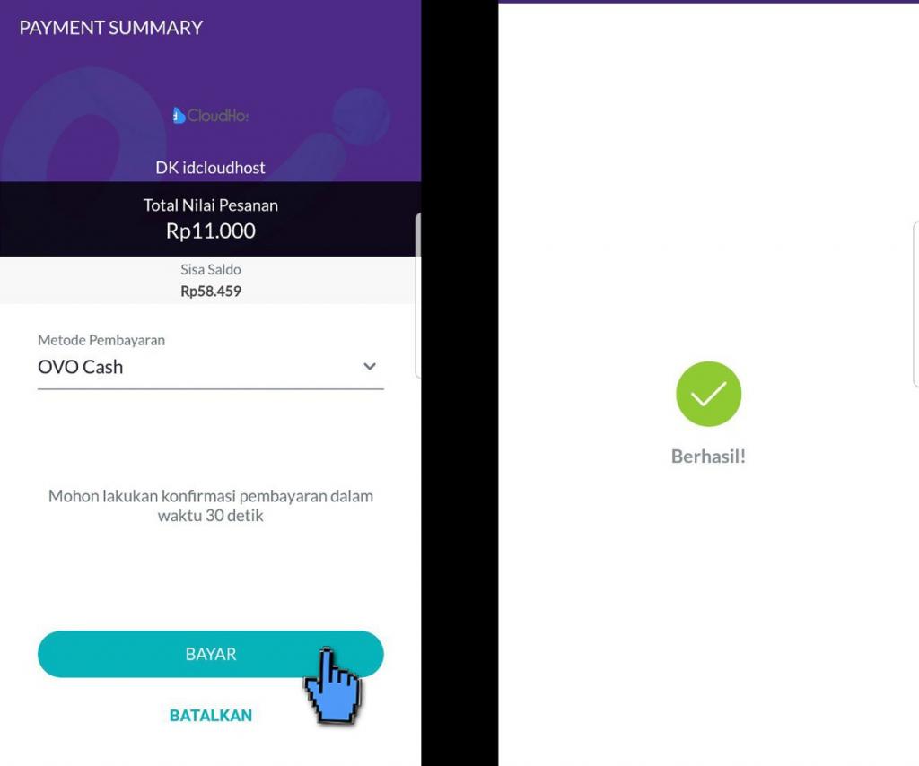 Pembayaran Layanan IDCloudHost Via OVO - IDCloudHost