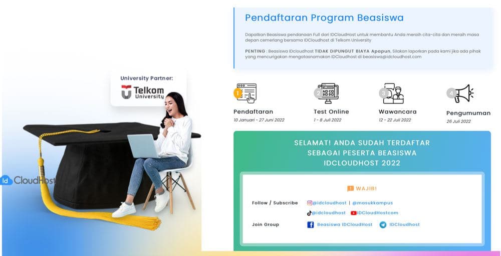beasiswa idcloudhost 2022