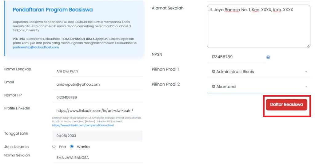 FAQ : Prosedur Pendaftaran Beasiswa IDCloudHost 2023 FAQ : Prosedur Pendaftaran Beasiswa IDCloudHost 2023