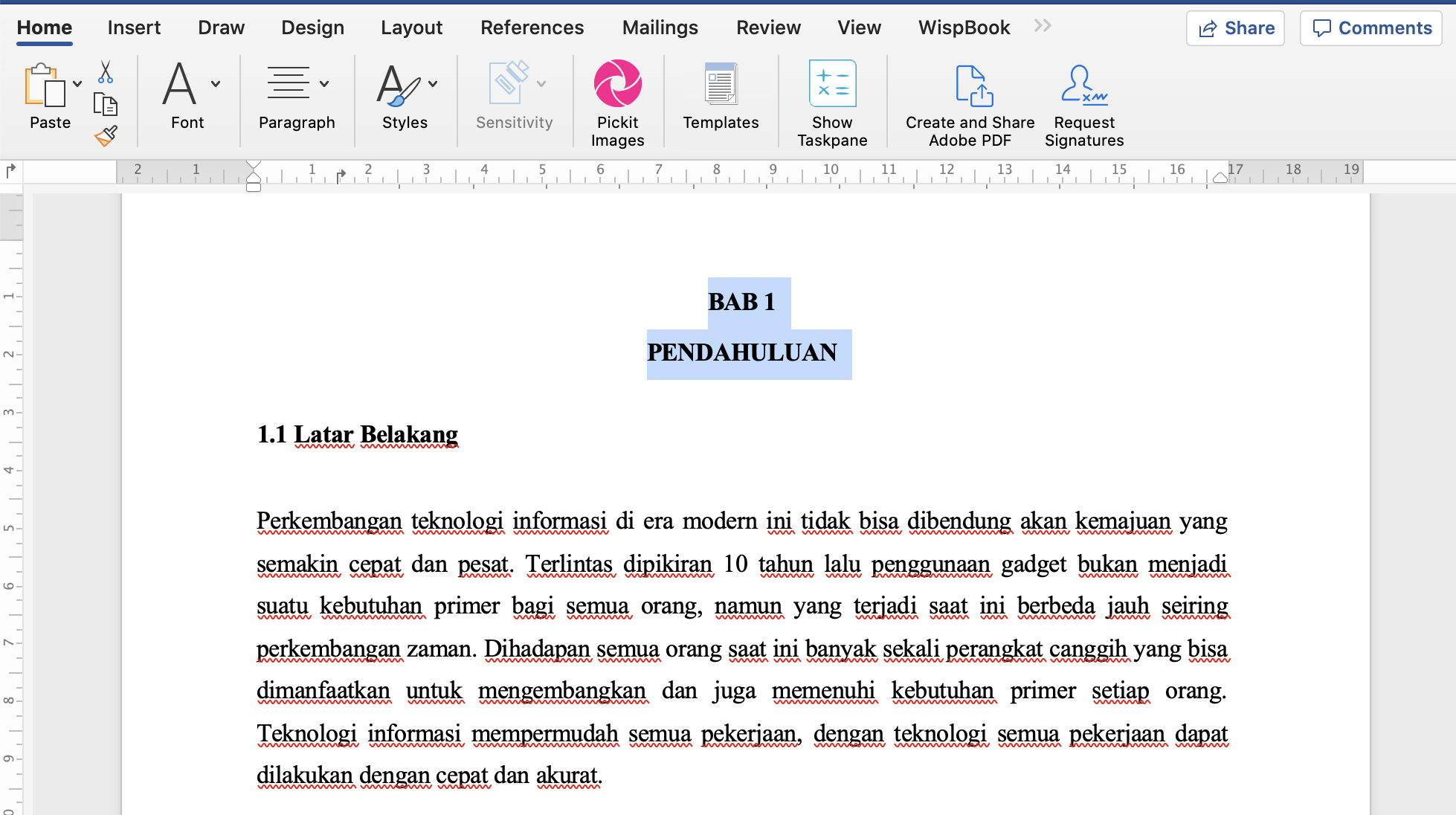 Cara Membuat Daftar Isi Secara Otomatis Pada Microsoft Word