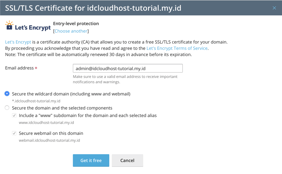 Install Certificate SSL (Lets Encrypt) di Plesk Hosting IDCloudHost