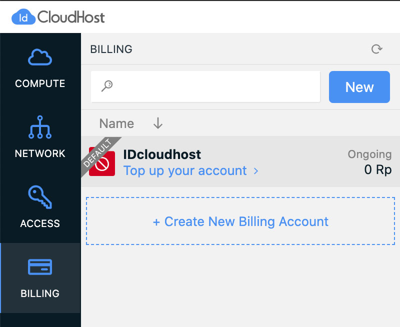 Cara Menambahkan dan Menghapus Billing Account di akun Private Cloud