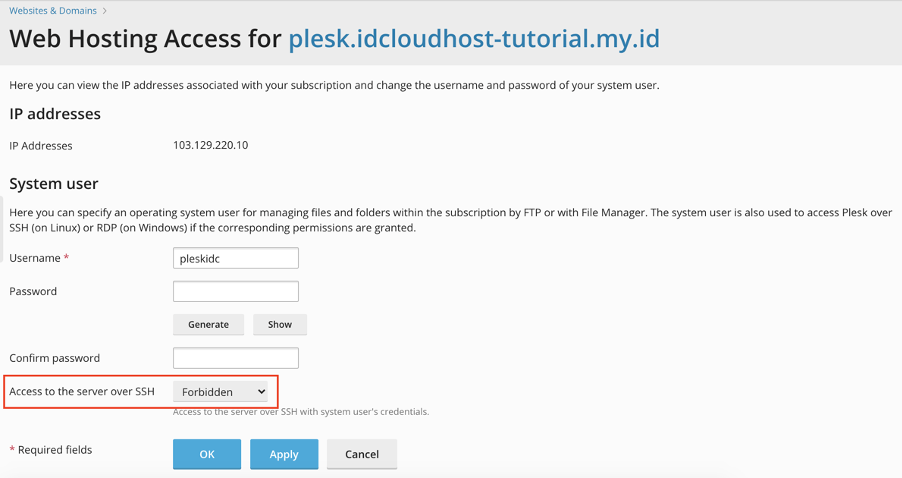 Mengatasi Error : No Secure Shell Available di Plesk | IDCloudhost