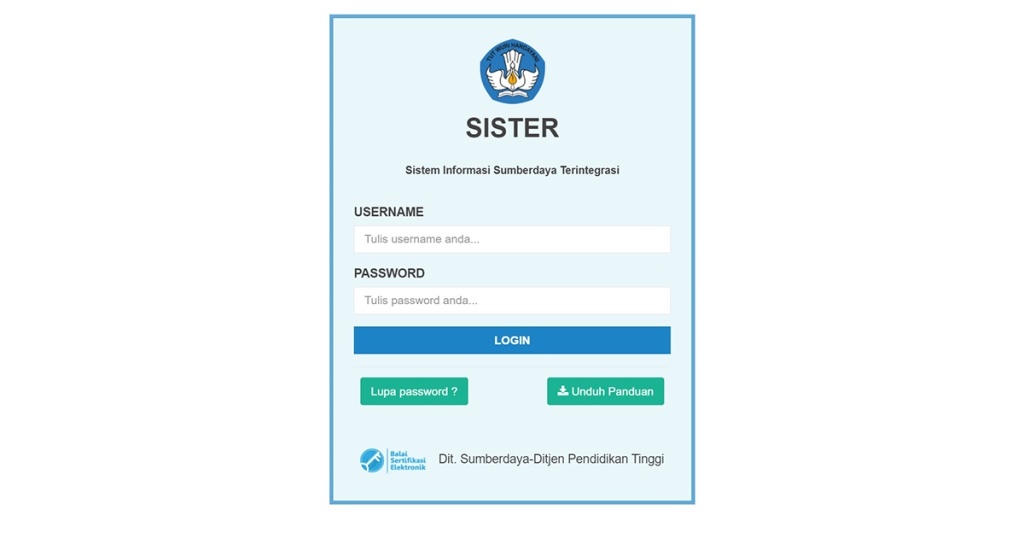 Aplikasi SISTER (Kemenristekdikti) : Fungsi, Fitur-fitur, Keunggulan, Manfaatnya untuk Kampus