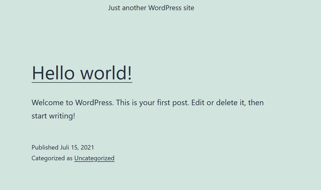 Wordpress Tampilan