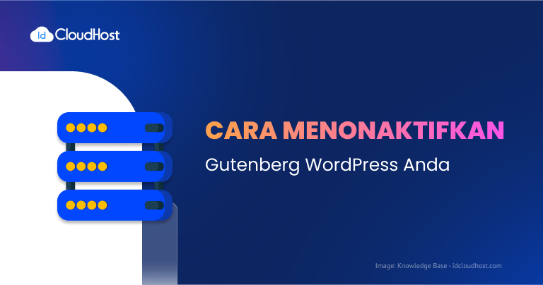 menonaktifkan gutenberg