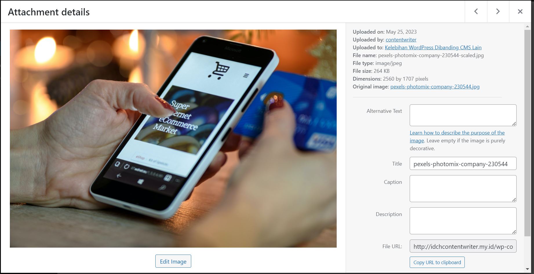 Cara Menggunakan Image Media di WordPress Cara Menggunakan Image Media di WordPress