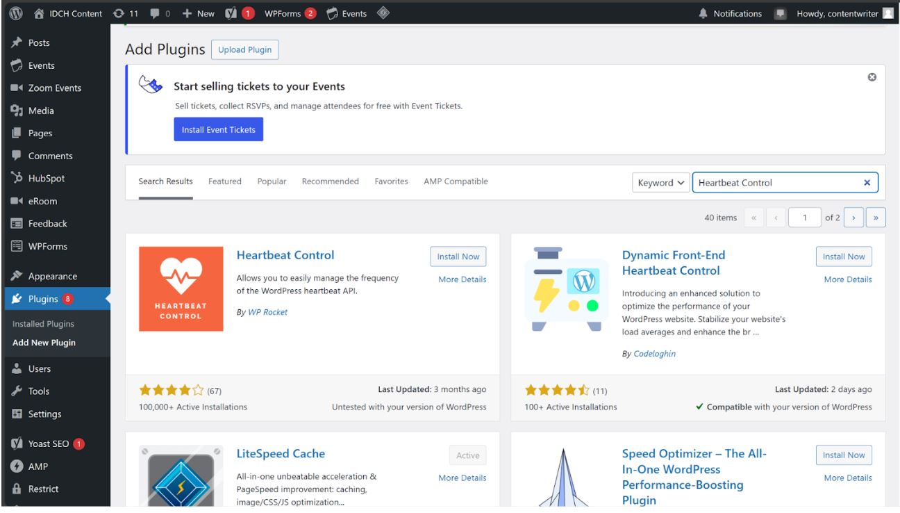 Optimasi Kecepatan WordPress dengan Plugin Heartbeat Control - IDCloudHost